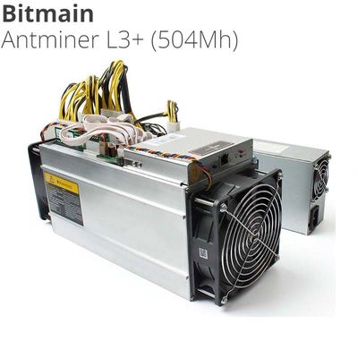 LTC DOGECOIN Antminer L3+ 504m Asic Miner Machine Scrypt 800W Litecoin डॉग कॉइन माइनिंग टूल