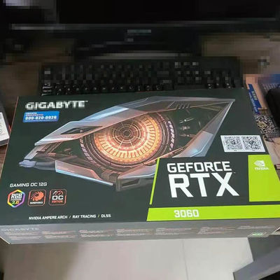 तीन प्रशंसक ग्राफिक वीडियो कार्ड NVIDIA गीगाबाइट RTX 3060 GAMING OC 12G GDDR6